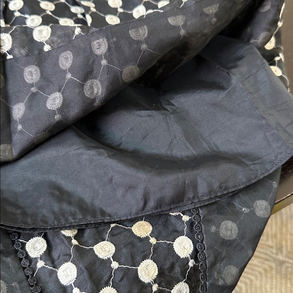 Ann Taylor Embroidered silk circle fit and flare midi skirt - Picture 7 of 8